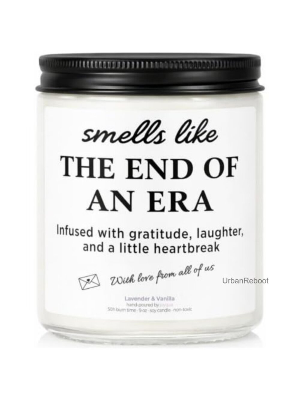 9 oz Lavender Vanilla Soy Candle Jar Gift for Coworker Goodbye Farewell